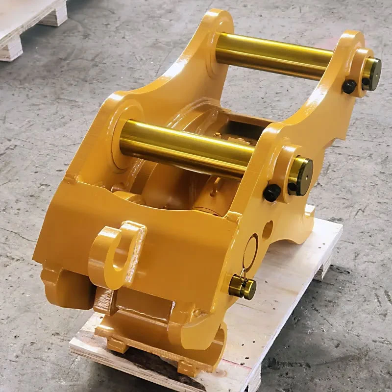 Oblique view of a complete quick coupler