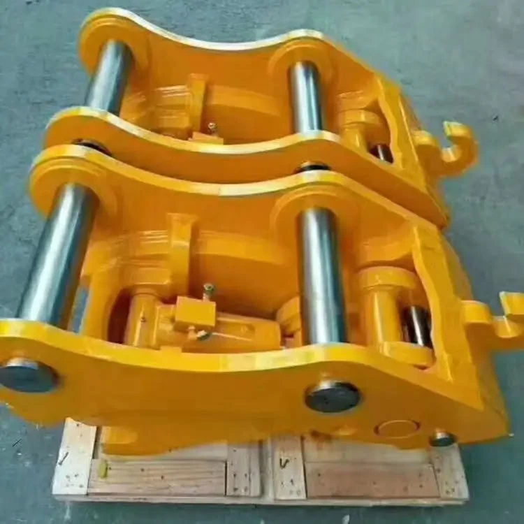 Top view of another coupler showing two pins and internal connection