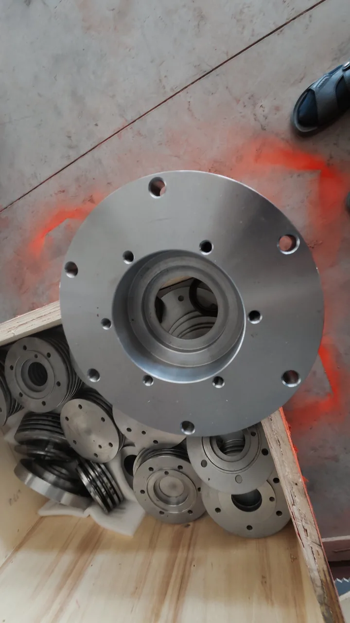 Machined Forest Mulcher rotor-end component