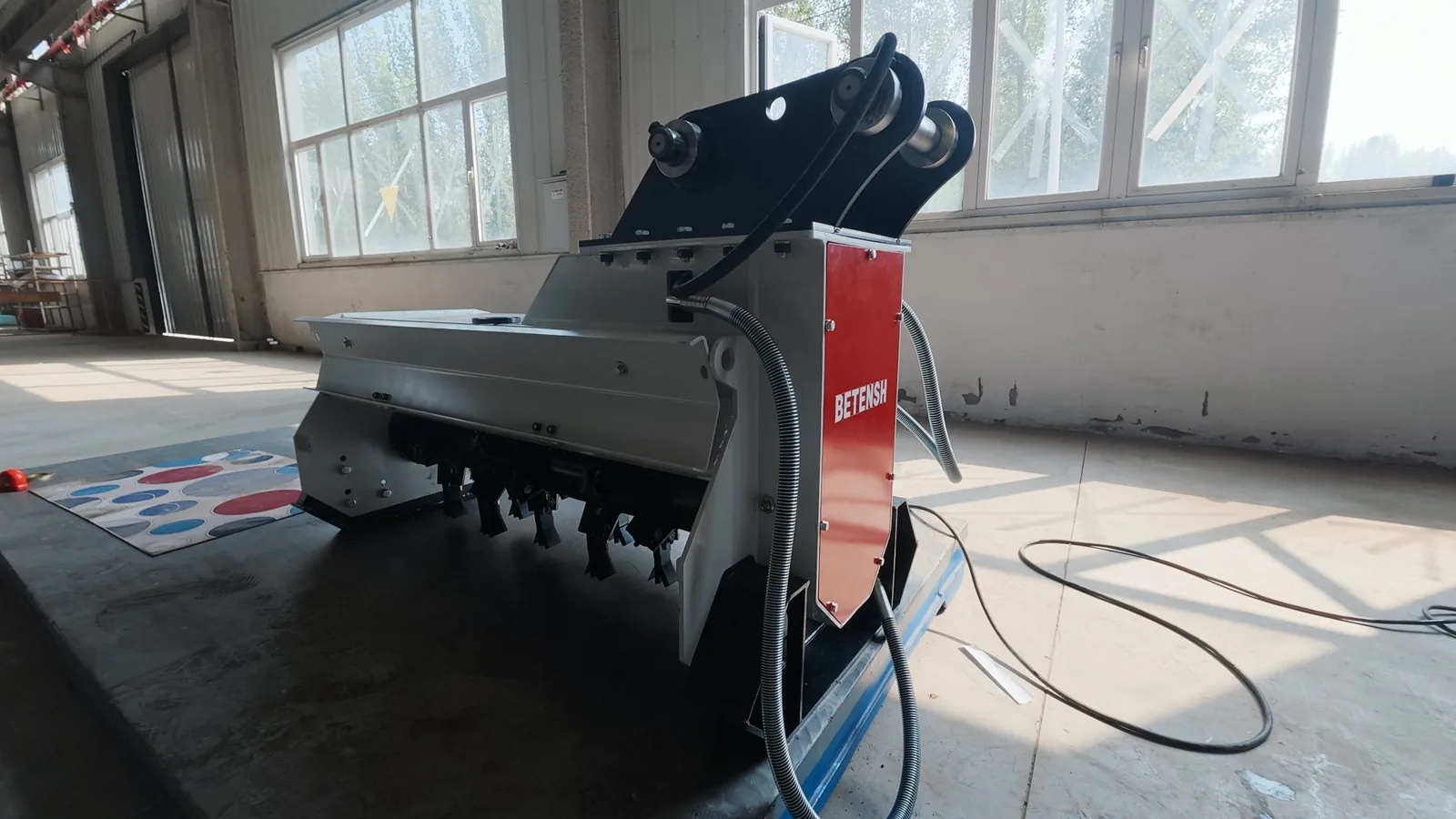 Complete Grass Cutter in a privacy-treated workshop